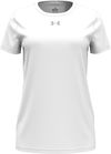 Am image of a Custom Under Armour Ladies' Team Tech T Shirt in White/Mod grey!
