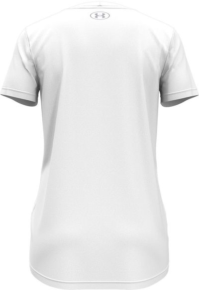 Am image of a Custom Under Armour Ladies' Team Tech T Shirt in White/Mod grey!