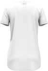 Am image of a Custom Under Armour Ladies' Team Tech T Shirt in White/Mod grey!