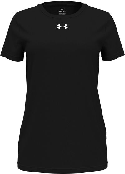 Am image of a Custom Under Armour Ladies' Team Tech T Shirt in Black/white!