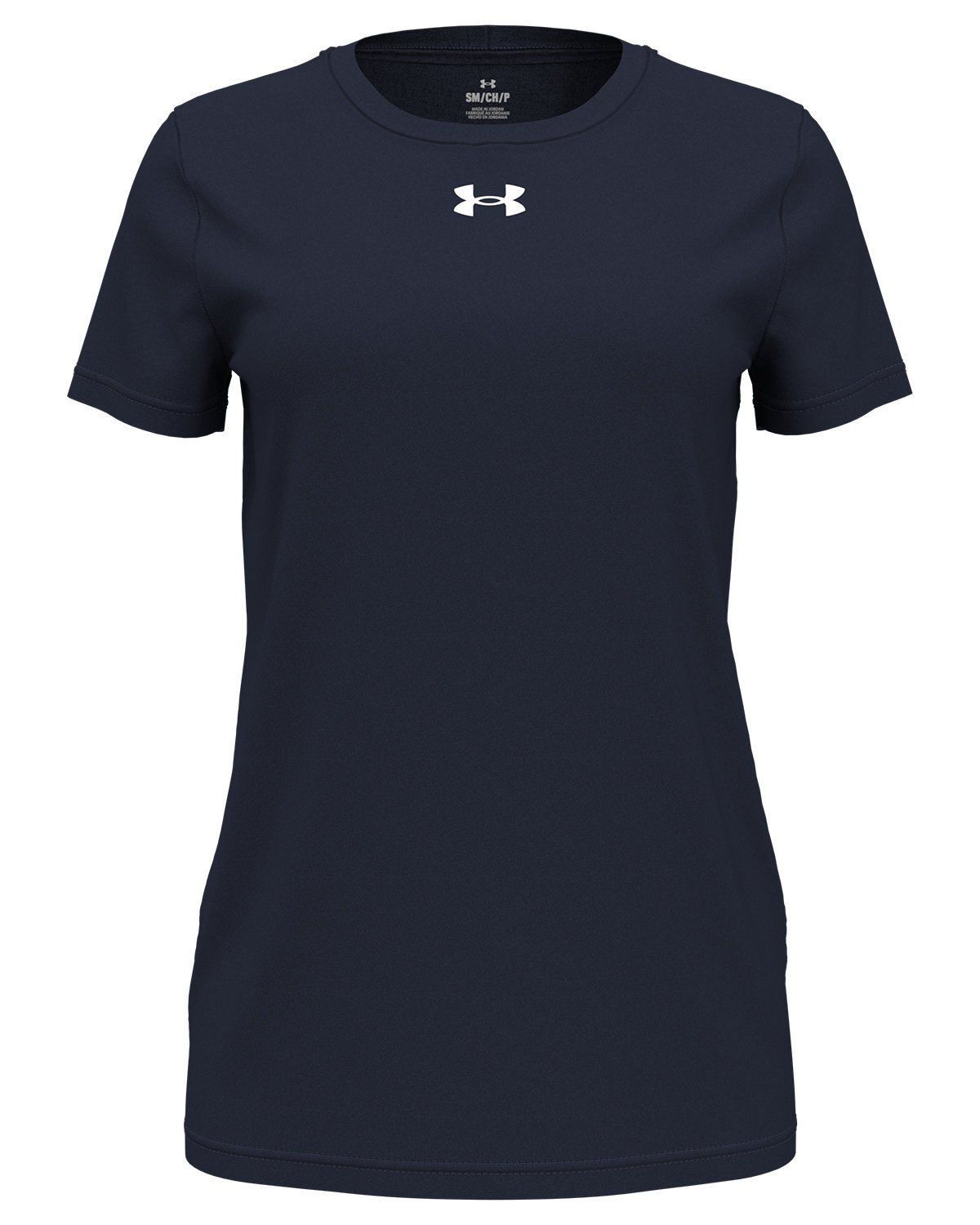 Under Armour Ladies' Team Tech T Shirt in Midnight Navy/White