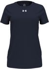 Am image of a Custom Under Armour Ladies' Team Tech T Shirt in Midnight Navy/White!