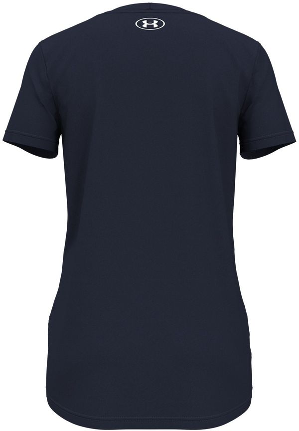 Am image of a Custom Under Armour Ladies' Team Tech T Shirt in Midnight Navy/White!