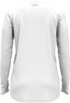 Am image of a Custom Under Armour Ladies' Team Tech Long Sleeve T Shirt in White/Mod Grey!