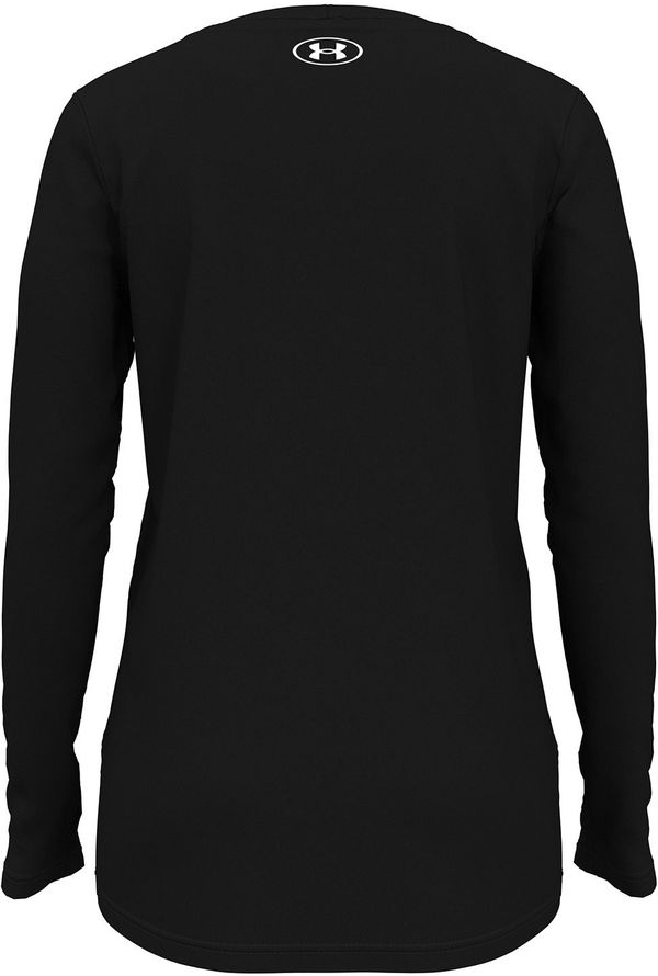 Am image of a Custom Under Armour Ladies' Team Tech Long Sleeve T Shirt in Black/white!