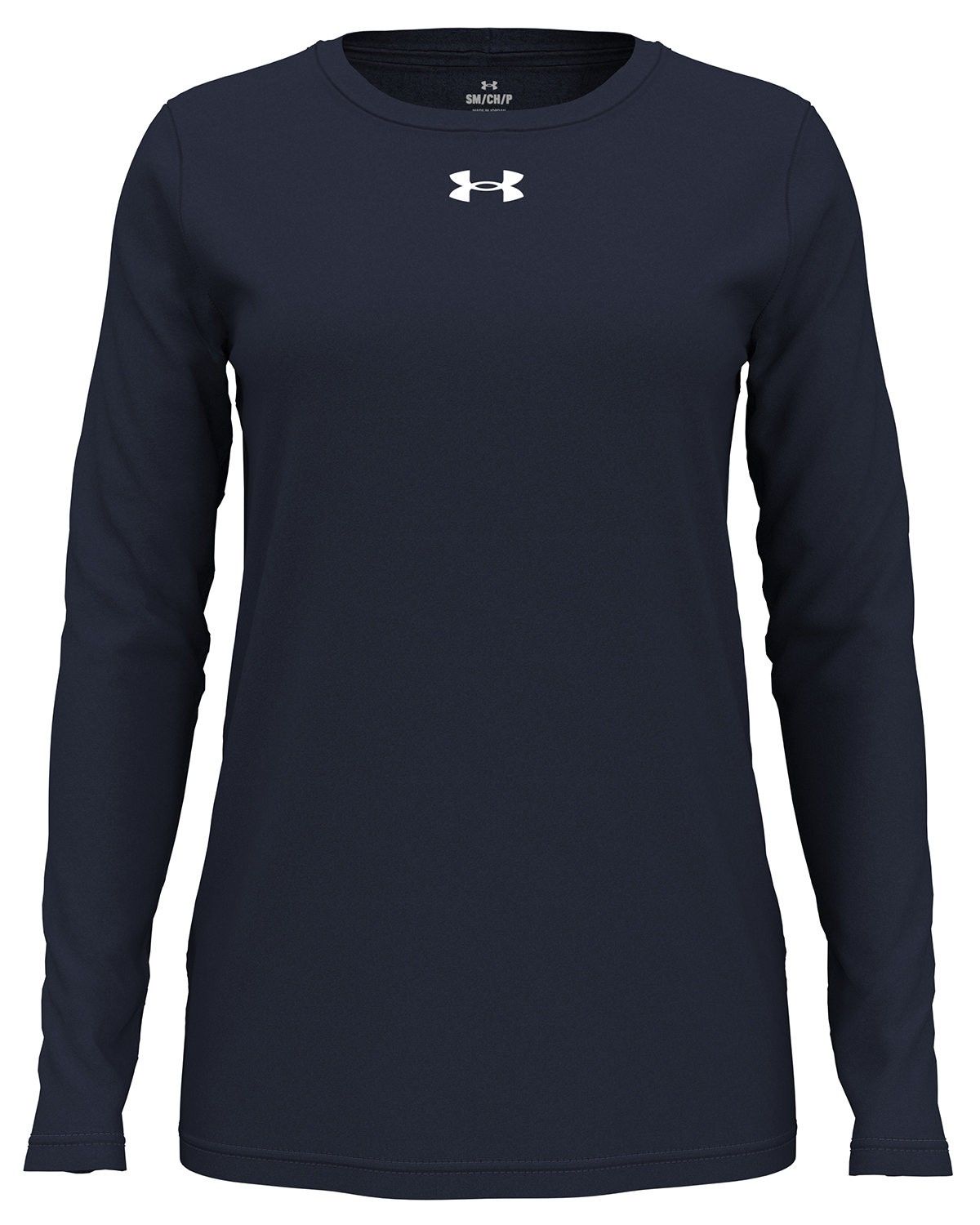 Under Armour Ladies' Team Tech Long Sleeve T Shirt in Midnight Navy/ White