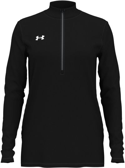 Am image of a Custom Under Armour Ladies' Team Tech Half Zip in Black!
