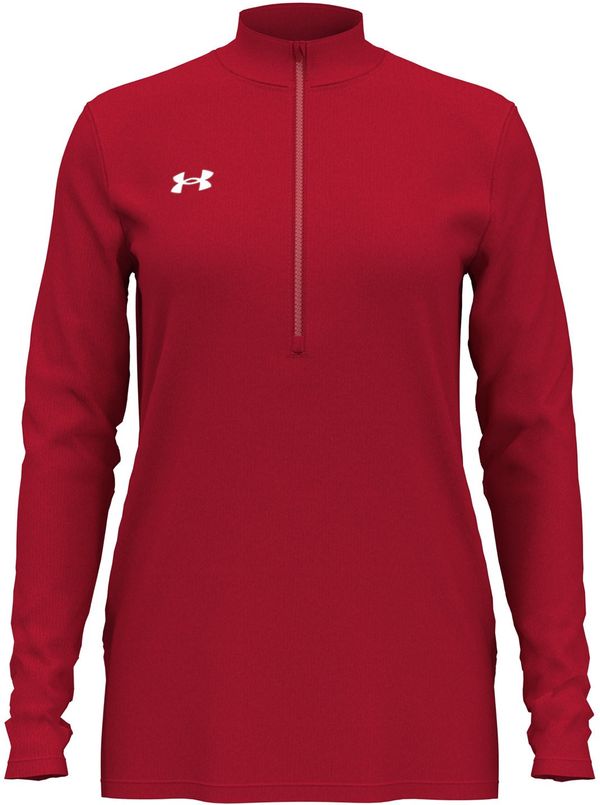 Am image of a Custom Under Armour Ladies' Team Tech Half Zip in Red!