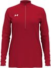 Am image of a Custom Under Armour Ladies' Team Tech Half Zip in Red!