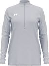 Am image of a Custom Under Armour Ladies' Team Tech Half Zip in Mod Grey Light Heather!