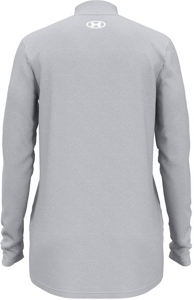 Am image of a Custom Under Armour Ladies' Team Tech Half Zip in Mod Grey Light Heather!