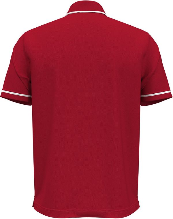 Am image of a Custom Under Armour Men's Tipped Teams Performance Polo in RED/ WHITE!