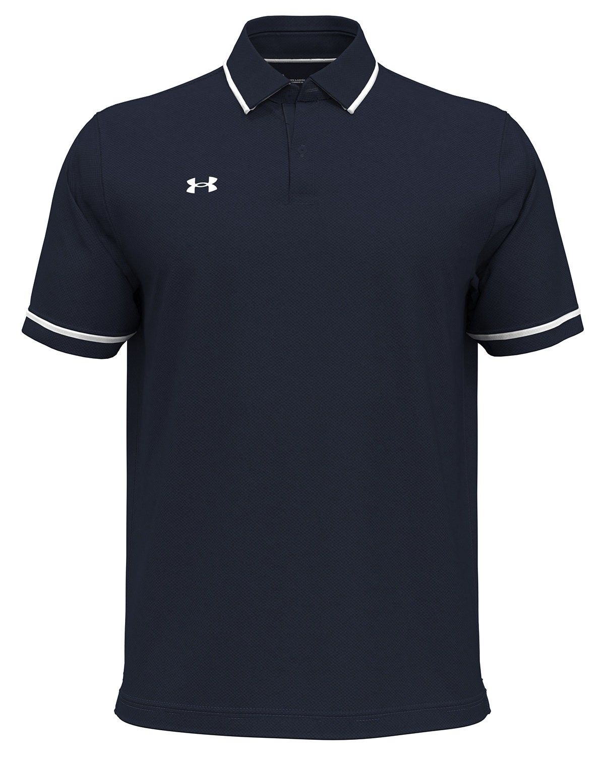 Under Armour Men's Tipped Teams Performance Polo in MID NVY/ WHT