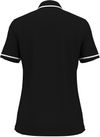 Am image of a Custom Under Armour Ladies' Tipped Teams Performance Polo in BLACK/ WHITE!
