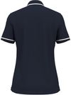 Am image of a Custom Under Armour Ladies' Tipped Teams Performance Polo in MID NVY/ WHT!