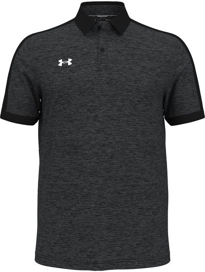 Am image of a Custom Under Armour Men's Trophy Level Polo in Black!