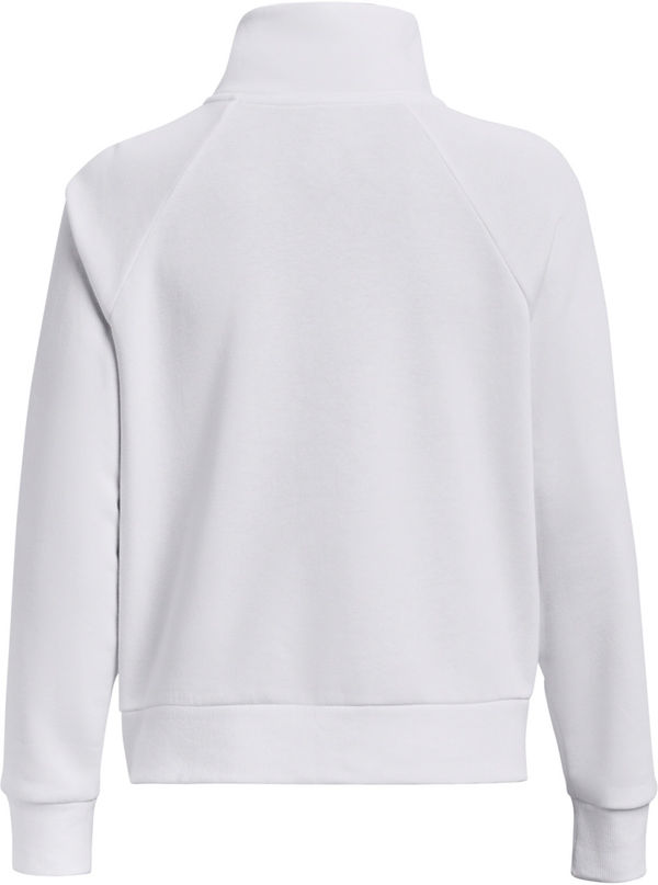 Am image of a Custom Under Armour Ladies Rival Fleece Quarter Zip in White!