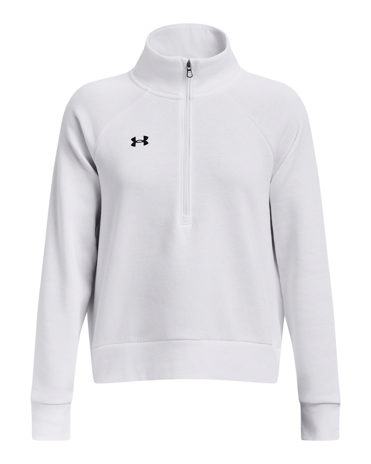 Under Armour Ladies Rival Fleece Quarter Zip in White
