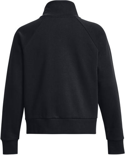Am image of a Custom Under Armour Ladies Rival Fleece Quarter Zip in Black!