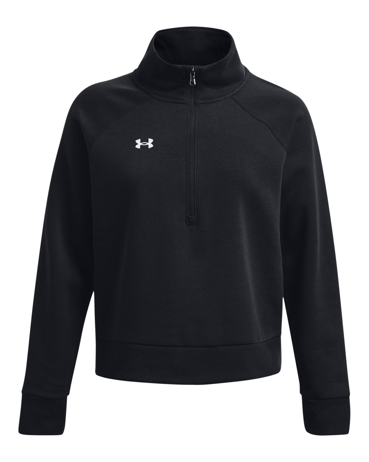 Under Armour Ladies Rival Fleece Quarter Zip in Black