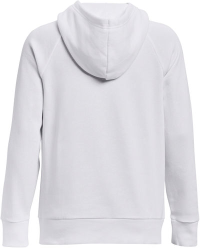 Am image of a Custom Under Armour Ladies Rival Fleece Hooded Sweatshirt in White!