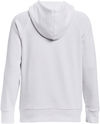 Am image of a Custom Under Armour Ladies Rival Fleece Hooded Sweatshirt in White!
