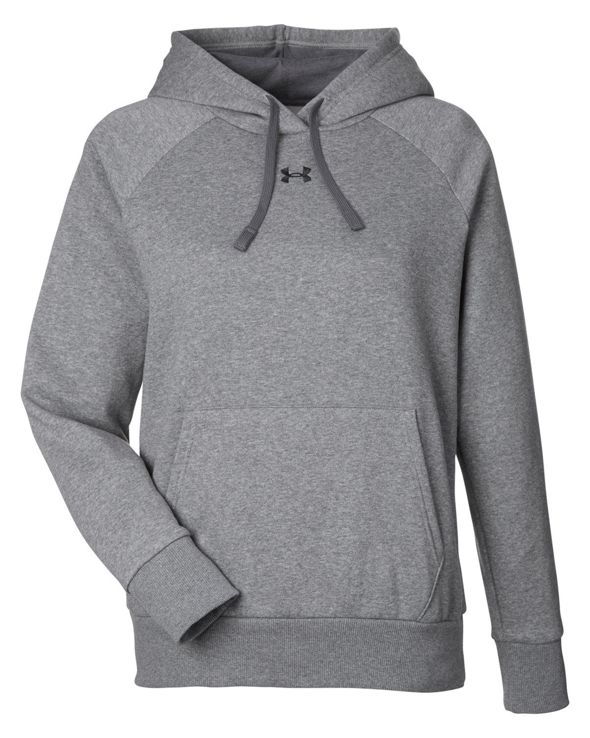 Under Armour Ladies Rival Fleece Hooded Sweatshirt in Grey