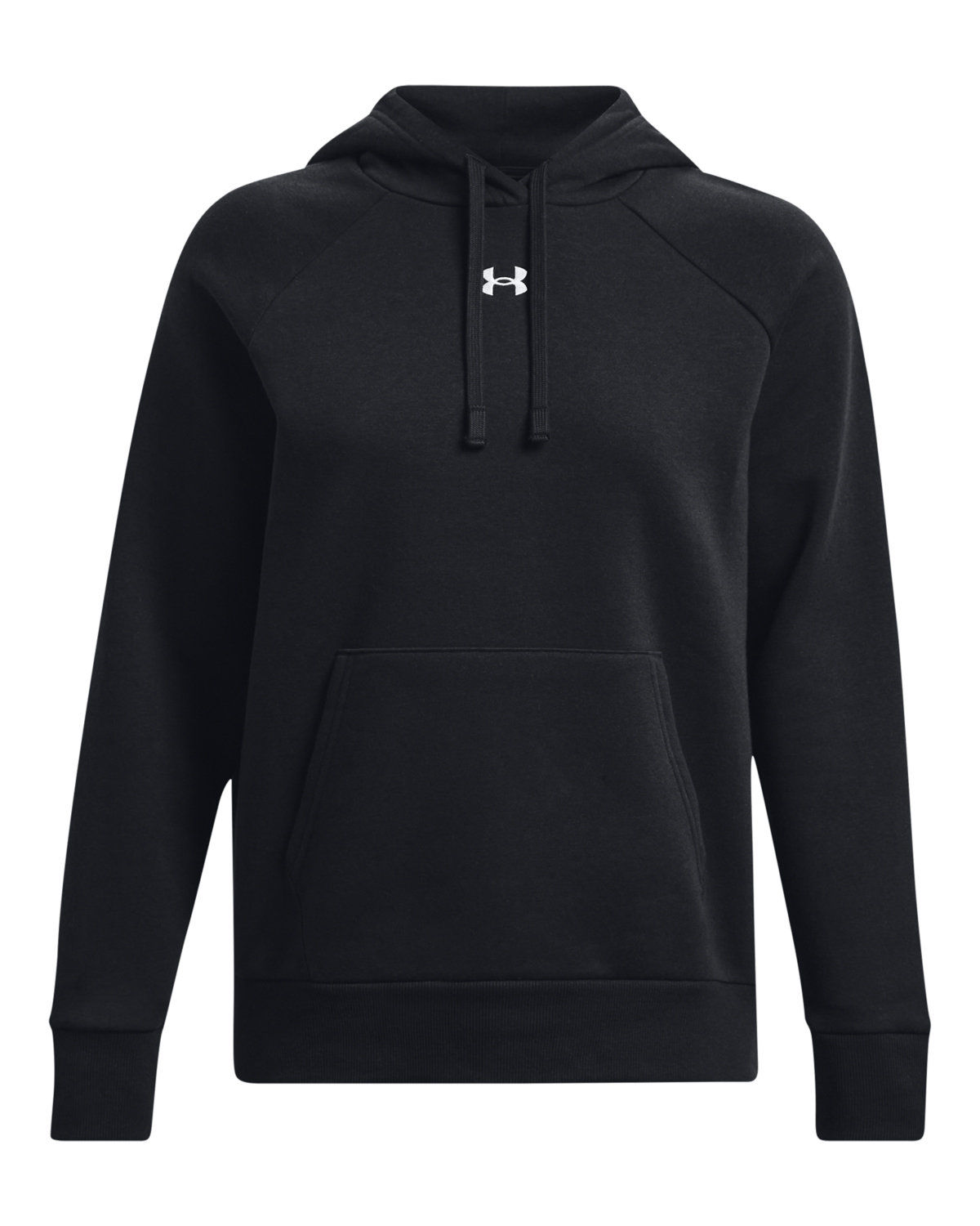 Under Armour Ladies Rival Fleece Hooded Sweatshirt in Black