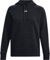 Am image of a Custom Under Armour Ladies Rival Fleece Hooded Sweatshirt in Black!