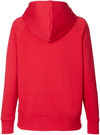 Am image of a Custom Under Armour Ladies Rival Fleece Hooded Sweatshirt in Red!