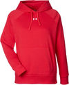 Am image of a Custom Under Armour Ladies Rival Fleece Hooded Sweatshirt in Red!