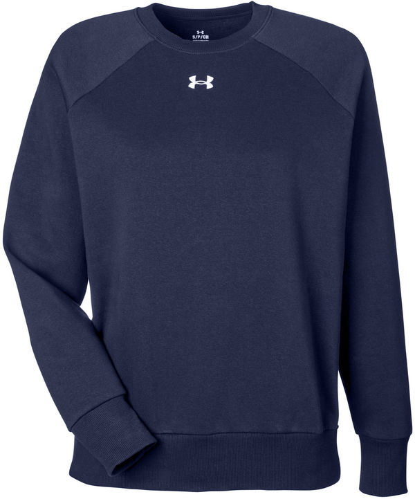 Am image of a Custom Under Armour Ladies Rival Fleece Sweatshirt in Navy!