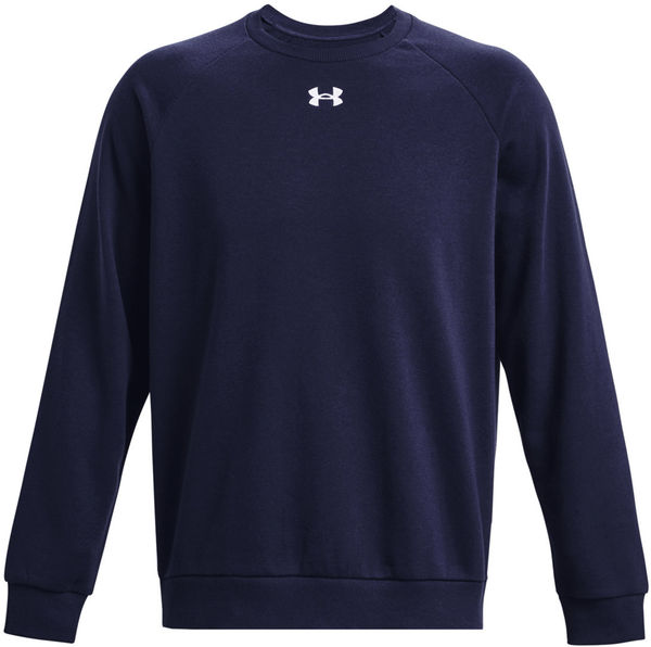 Am image of a Custom Under Armour Mens Rival Fleece Sweatshirt in Mid Navy!