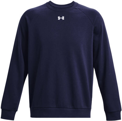 Am image of a Custom Under Armour Mens Rival Fleece Sweatshirt in Mid Navy!