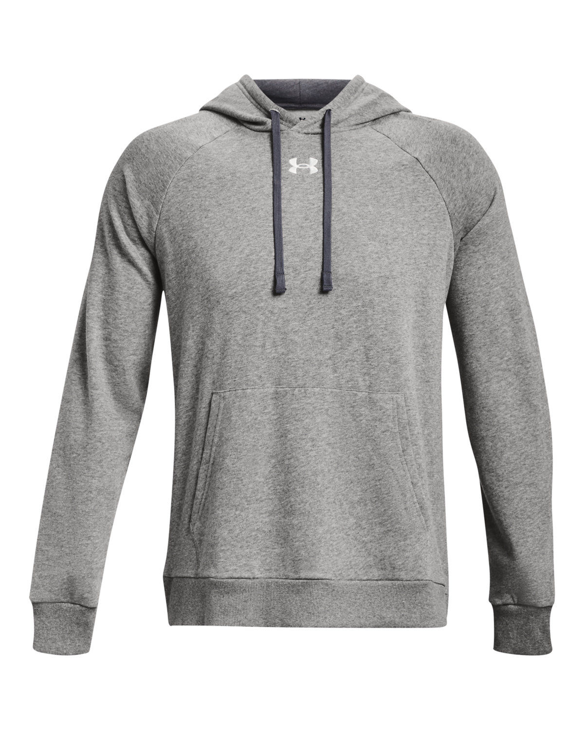 Under Armour Mens Rival Fleece Hooded Sweatshirt in Grey