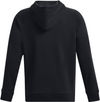 Am image of a Custom Under Armour Mens Rival Fleece Hooded Sweatshirt in Black!