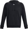 Am image of a Custom Under Armour Mens Rival Fleece Hooded Sweatshirt in Black!