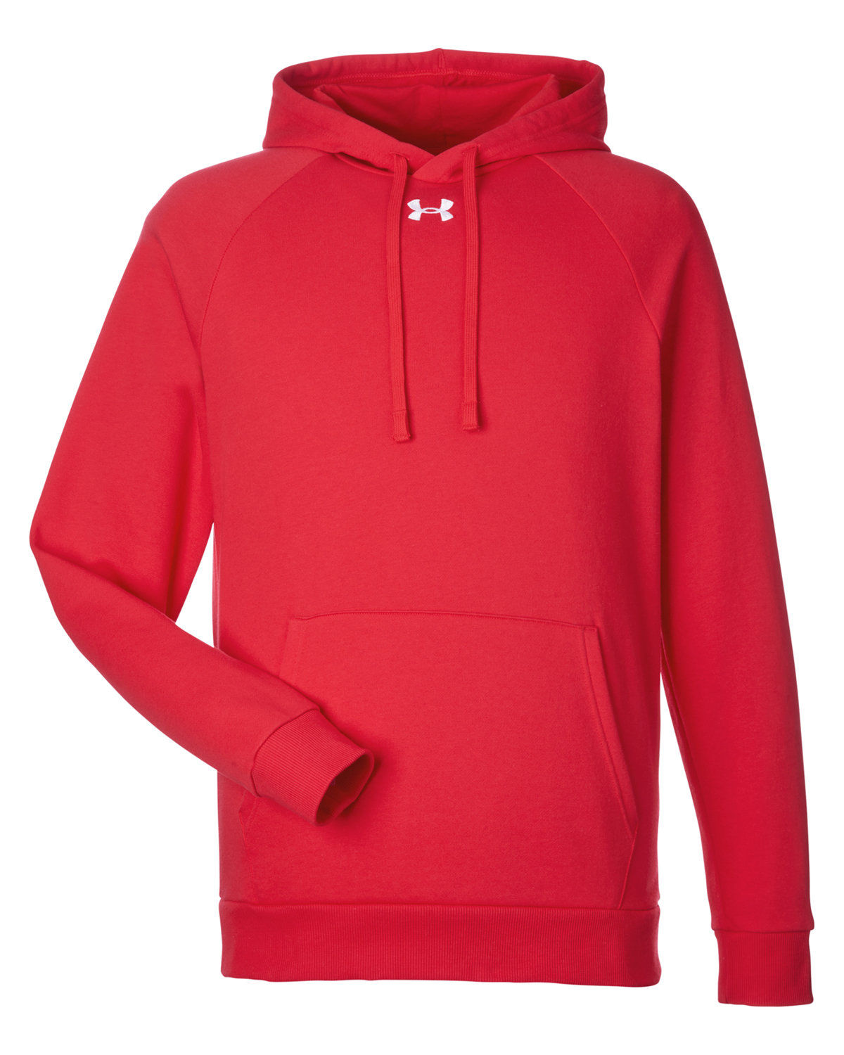 Under Armour Mens Rival Fleece Hooded Sweatshirt in Red