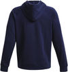 Am image of a Custom Under Armour Mens Rival Fleece Hooded Sweatshirt in Navy!