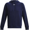 Am image of a Custom Under Armour Mens Rival Fleece Hooded Sweatshirt in Navy!