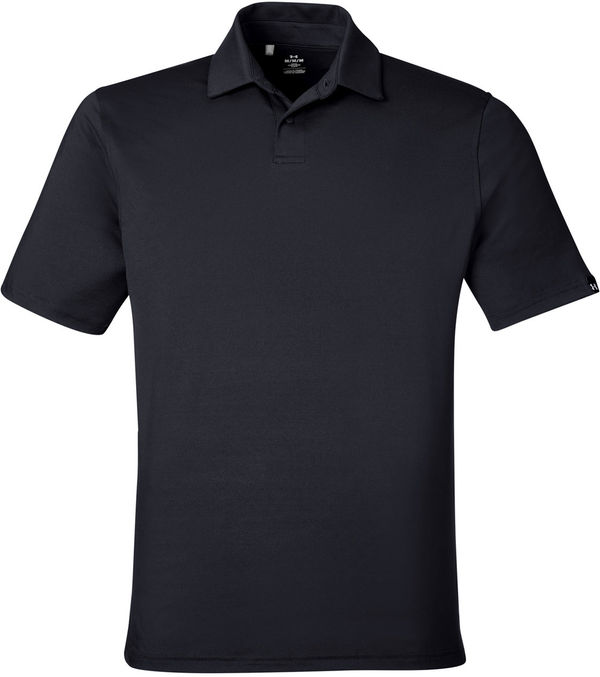Am image of a Custom Under Armour Mens Recycled Polo in Black!