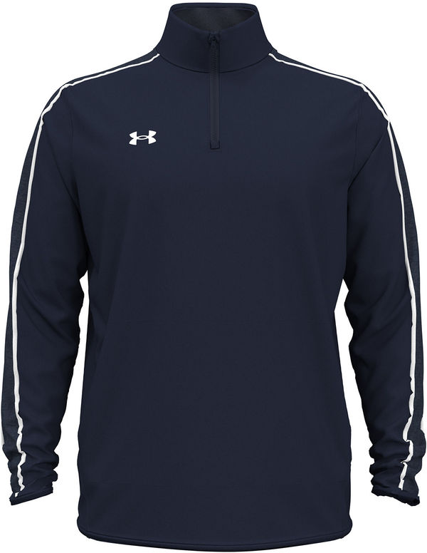 Am image of a Custom Under Armour Mens Command Quarter Zip in Mid Navy!