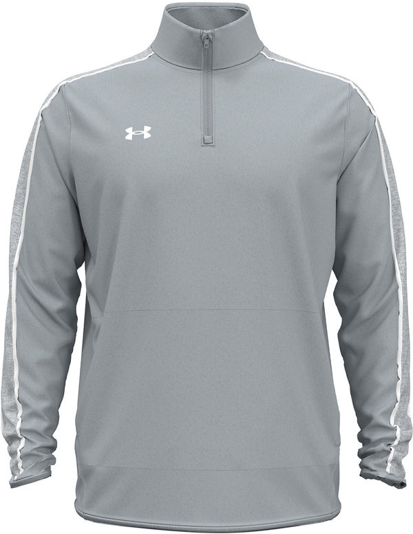 Am image of a Custom Under Armour Mens Command Quarter Zip in Grey!