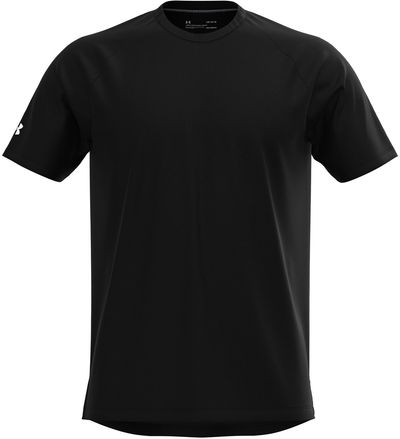 Am image of a Custom Under Armour Mens Athletic Raglan Shirt in Black/White!