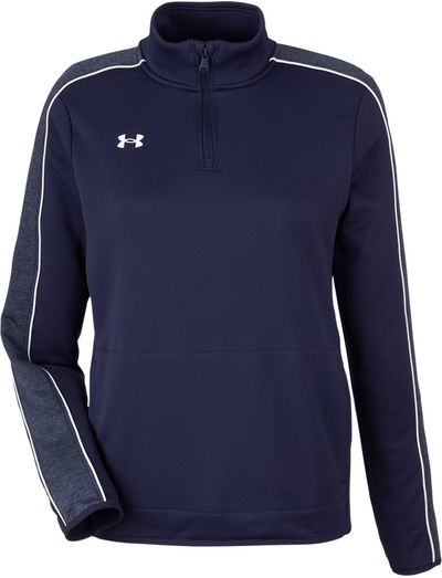Am image of a Custom Under Armour Ladies Command Quarter Zip in Navy!