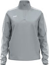 Am image of a Custom Under Armour Ladies Command Quarter Zip in Grey!