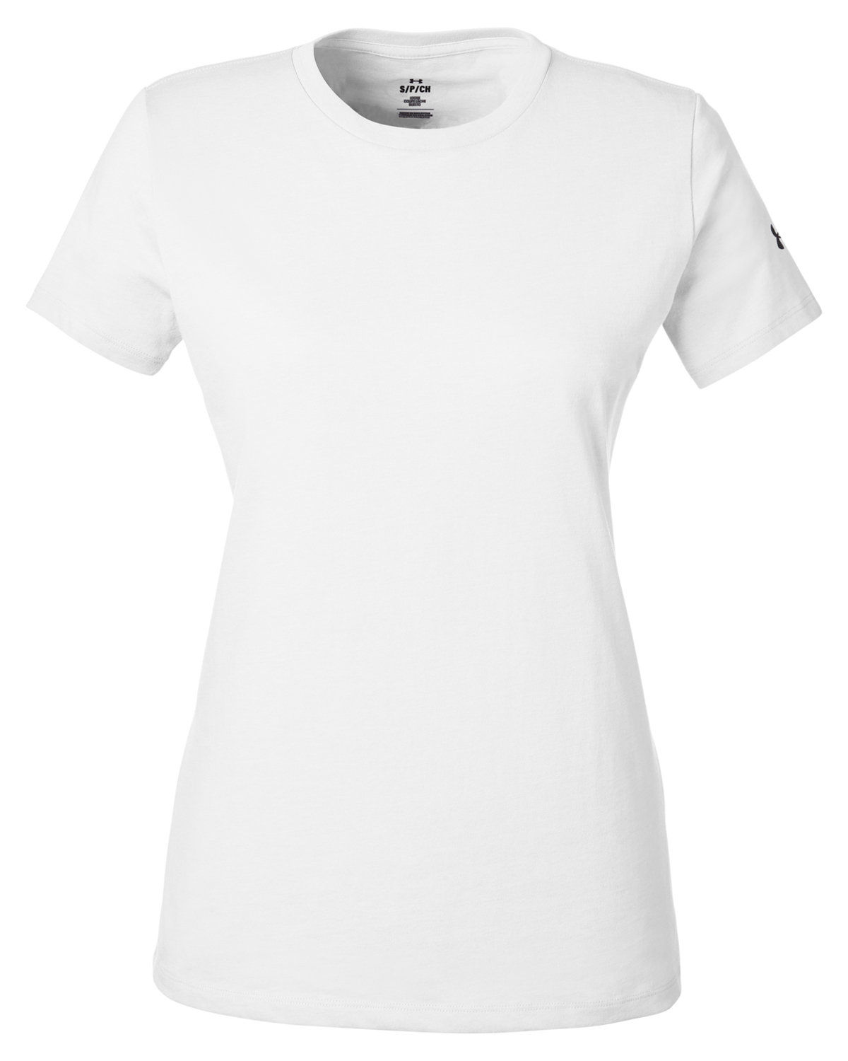 Under Armour Ladies Athletic Raglan T Shirt in White/Black