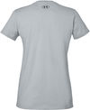 Am image of a Custom Under Armour Ladies Athletic Raglan T Shirt in Mod Grey Medium Heather/Black!