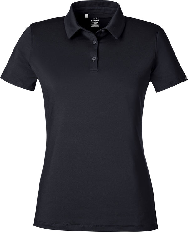 Am image of a Custom Under Armour Ladies Recycled Polo in Black!