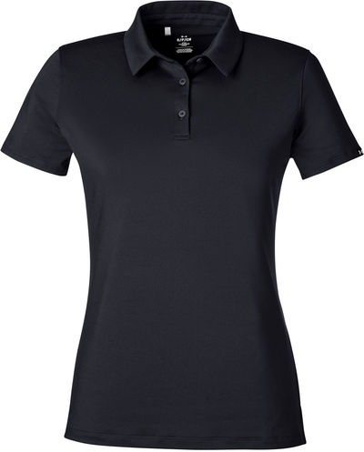Am image of a Custom Under Armour Ladies Recycled Polo in Black!